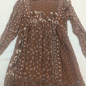 Zara Rust Paisley Dress